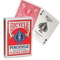 Bicycle Pinochle Standard kortos (Raudonos)